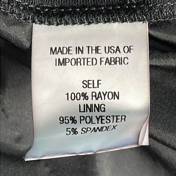 New Noam Hanoch Alegra Jersey Dress Black Fit Flare Asymmetric V Neck Sz 0 - Picture 10 of 10